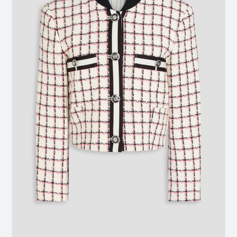 Veronica Beard Black and White Checkered Blazer